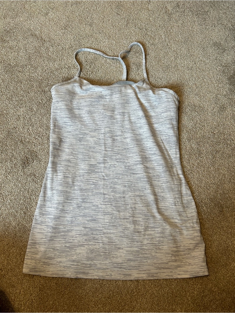 Lululemon Power Y Tank Size 8 Heathered Grey